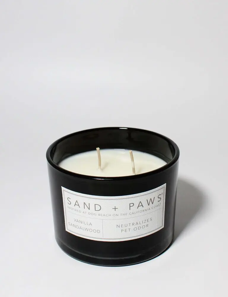 Sand + Paws Vanilla Sandalwood 12 Oz Scented Candle - Image 3