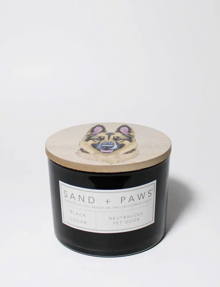 Sand + Paws Black Cedar 12 Oz Scented Candle