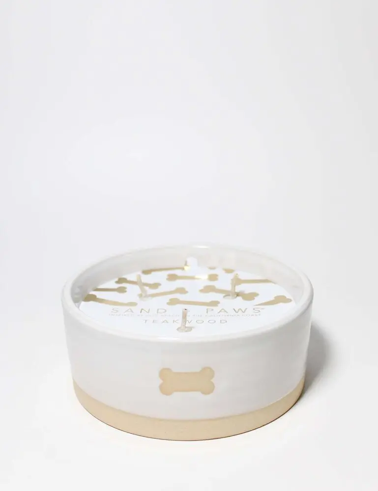 Sand + Paws Teakwood 12 Oz Scented Candle