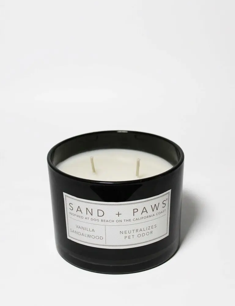 Sand + Paws Vanilla Sandalwood 12 Oz Scented Candle - Image 3