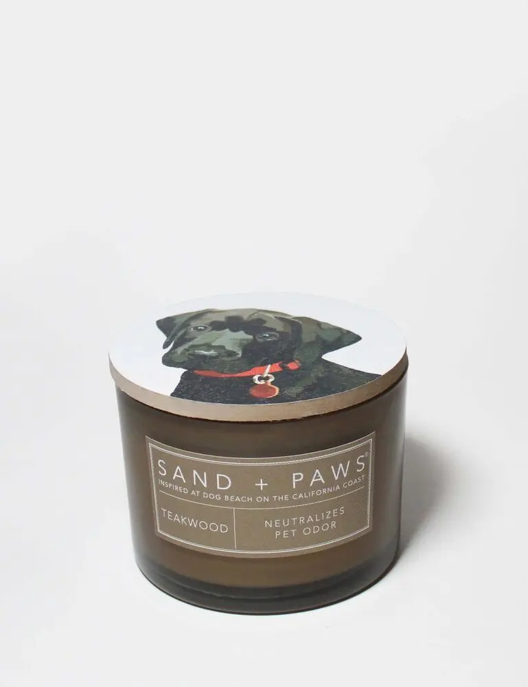 Sand + Paws Teakwood 12 Oz Scented Candle