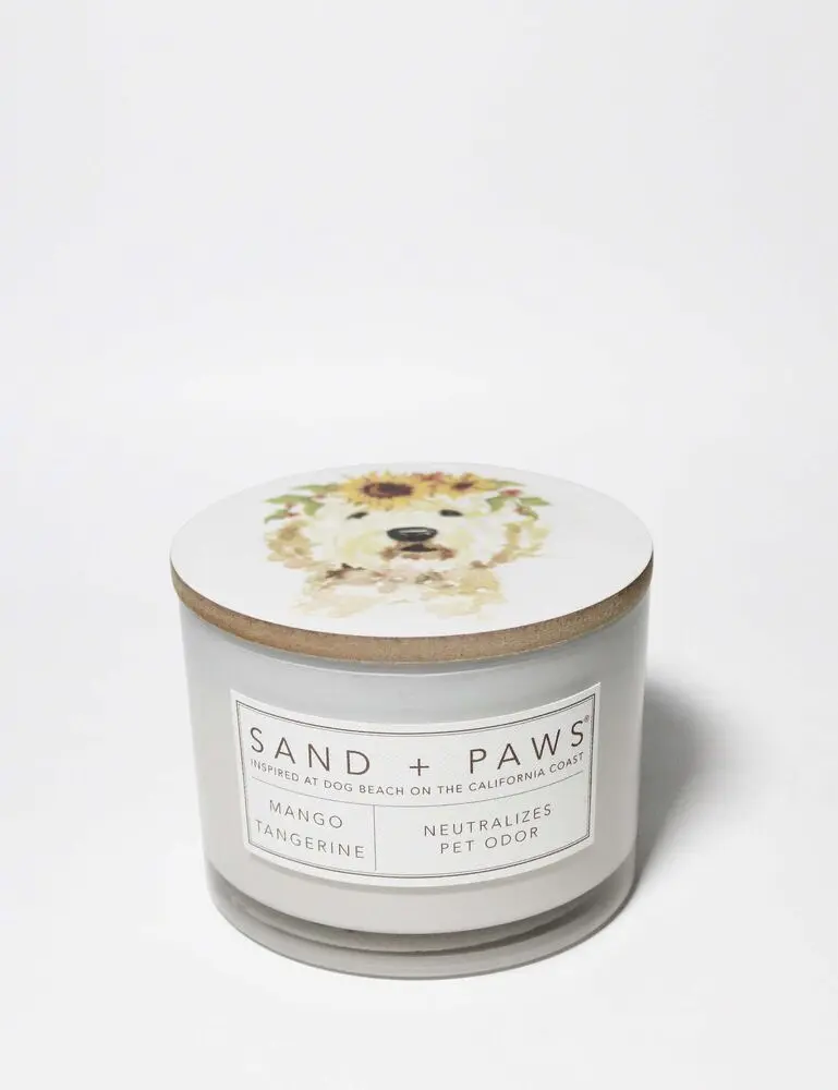 Sand + Paws Mango Tangerine 12 Oz Scented Candle