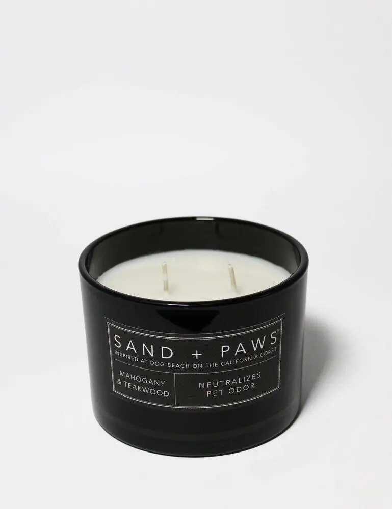 Sand + Paws Mahogany & Teakwood 12 Oz Scented Candle - Image 3