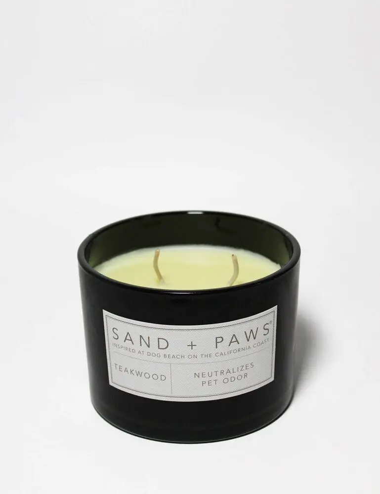 Sand + Paws Teakwood 12 Oz Scented Candle - Image 3