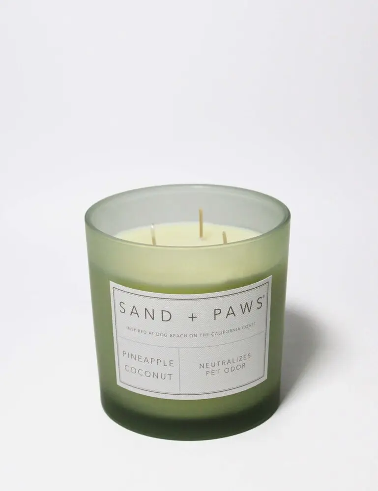 Sand + Paws Pineapple Coconut 21 Oz Scented Candle - Image 3