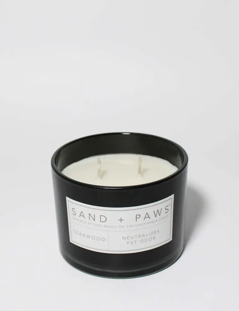 Sand + Paws Teakwood 12 Oz Scented Candle - Image 3