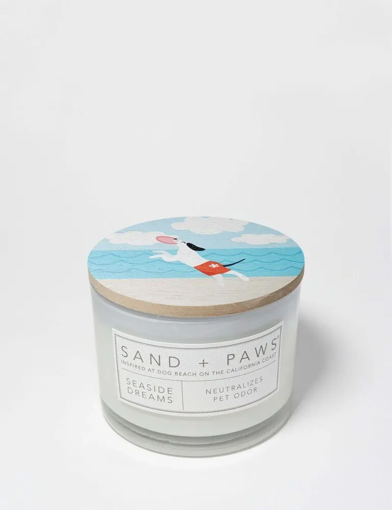 Sand + Paws Seaside Dreams 12 Oz Scented Candle
