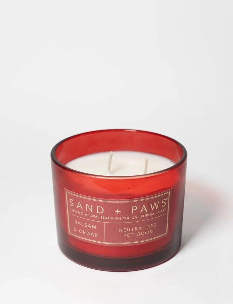 Sand + Paws Balsam & Cedar 12 Oz Scented Candle - Image 3