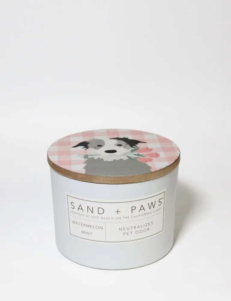 Sand + Paws Watermelon Mint 12 Oz Scented Candle