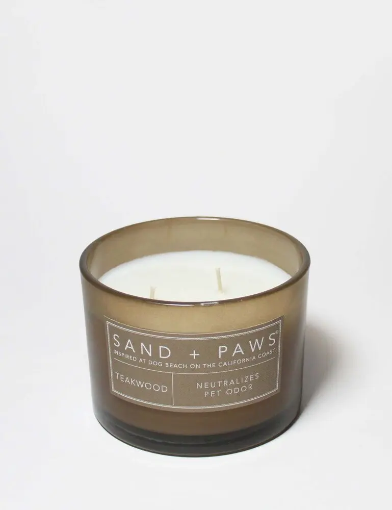 Sand + Paws Teakwood 12 Oz Scented Candle - Image 3