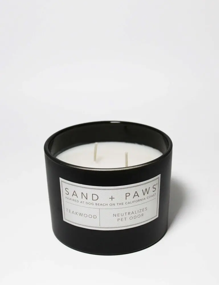 Sand + Paws Teakwood 12 Oz Scented Candle - Image 3