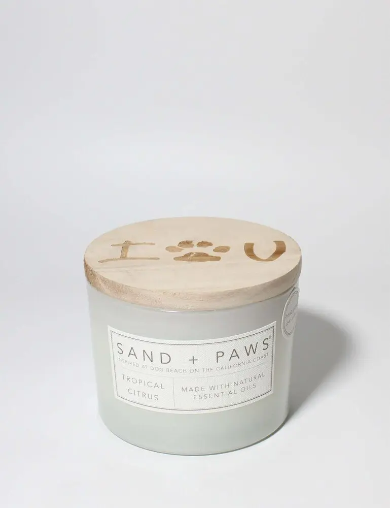 Sand + Paws Tropical Citrus 12 Oz Scented Candle